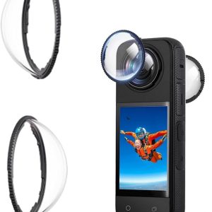 SHOPEE Premium Lens Guard for Insta360 X6,9H Hardness Glass Len Protector, Removable Protective Lens Cover for Insta 360 X6 Accessories Scratch-Resistant Higher Transparency (1 Sets - 2 pcs)