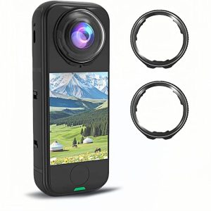 SHOPEE 2Pcs Insta 360 X4 Air Premium Lens Guards, Tempering Glass Lens Protector Cover for Insta360 X4 Air Accessorie (Optical Glass)