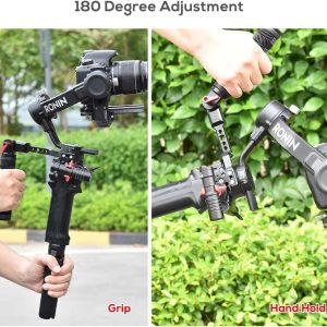 SHOPEE Gimbal Adjustable Handle Grip for DJI Ronin S/SC/RSC2, Stabilizer Handgrip Extension Bracket with Cold Shoe Mount 1/4 3/8 Threaded Holes for Video Light, Microphone, Monitor